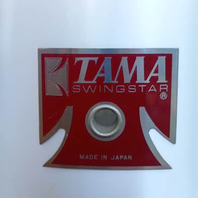Tama Rare Japan Tom 13" Swingstar Pre serial Red badge 1981-1983 - Metallic white image 3