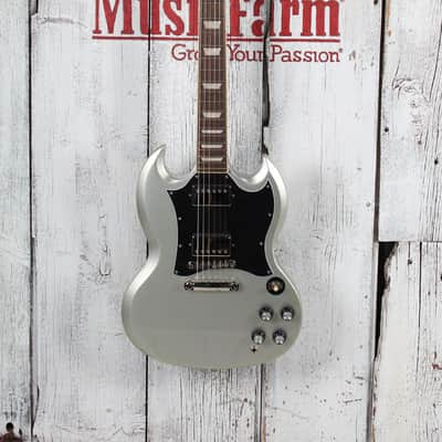 Epiphone SG Standard Solid Body Electric Guitar Silver Mist with Gig Bag image 4