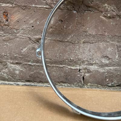 Unbranded 10"6-Lug Triple-Flanged Drum Hoop / Rim Chrome – Good Condition image 2