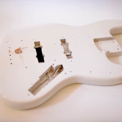 1965-1966 Fender Jazz Bass BODY White Refinish Light 4.7LBS 1960's Vintage Guitar image 4