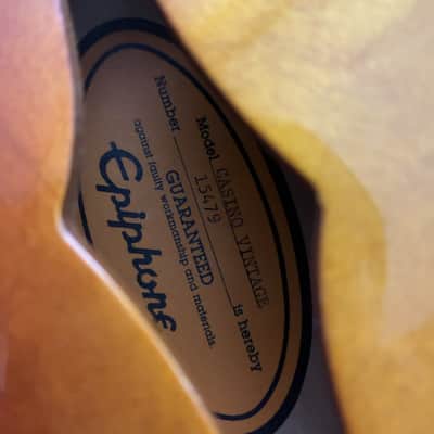 1991 Epiphone Casino Vintage Sunburst Pre-Elitist w/ OHSC, Japan Terada MIJ image 10