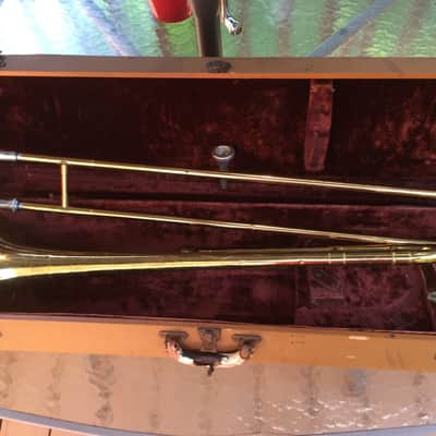 Vintage E.K. Blessing Super Artist Trombone + Original Case mouthpiece need work image 1
