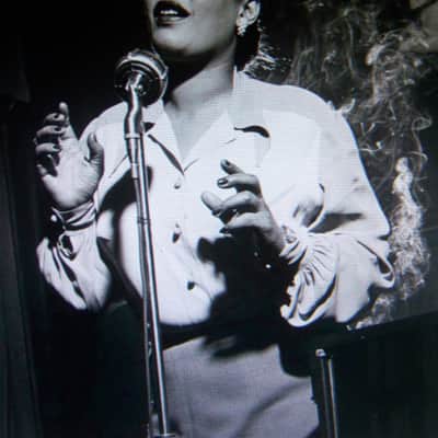 Vintage RARE 1930's Shure 730B crystal cardioid microphone Satin Chrome w Turner TB2 stand Billie Holiday image 4