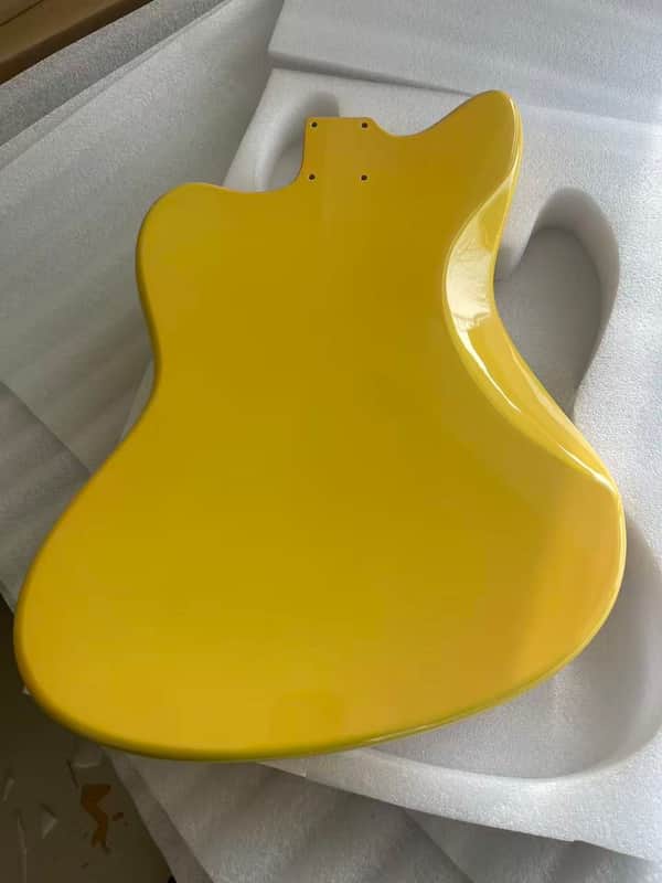 1 yellow gloss alder wood Electric guitar body jazzmaster body image 1