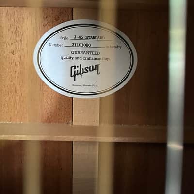 Gibson J-45 Standard 2020 - Present - Vintage Sunburst image 5