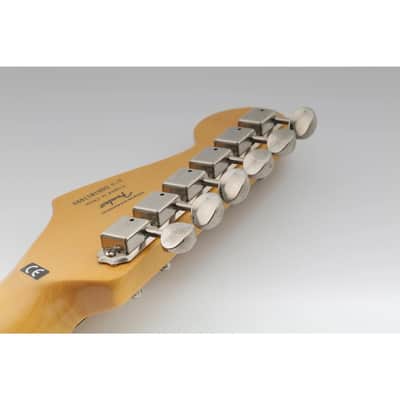 Brio Vintage Style 6-in-Line Guitar Tuners – Split Shaft Machine Heads for Strat & Tele Style Guitars - Chrome image 4