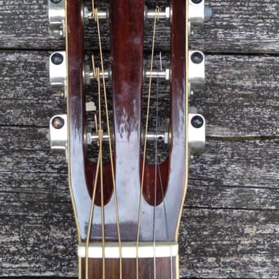 Vantage VR 200 12 fret parlor guitar 1980s Natural image 6