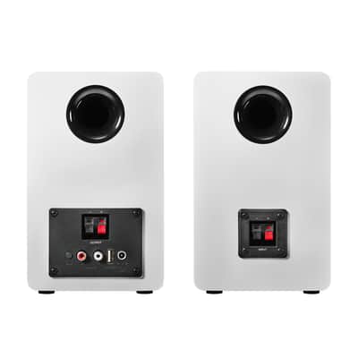 Audio-Technica AT-SP3XWH Powered Bookshelf Speakers (Pair, White) - 3" image 2