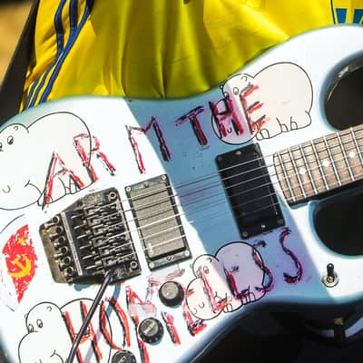 Tom Morello Rage Against The Machine Arm The Homeless Guitar Stickers Decal Set image 1