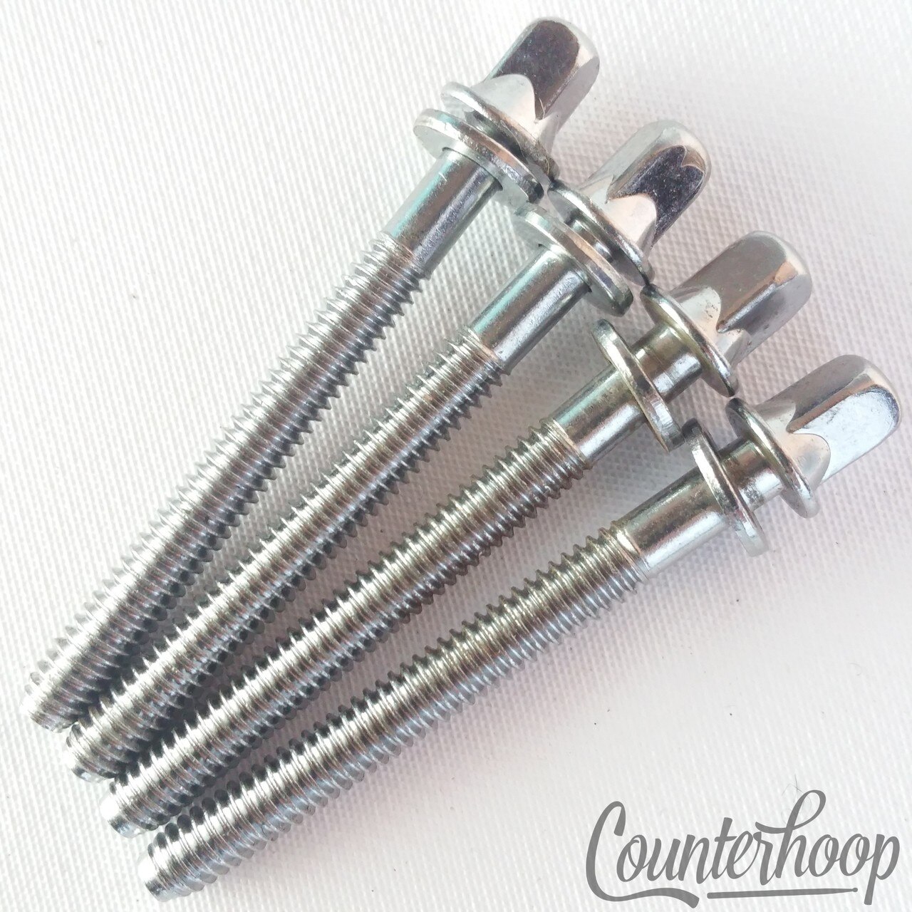 Pearl 4x Tension T-Rods Metric 2" Floor Tom/Snare Drum Chrome Vintage 70s Japan — main photograph
