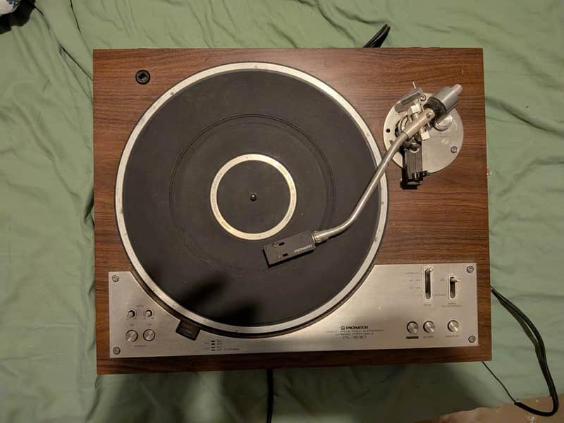 Pioneer PL-530 Direct Drive Full Automatic Stereo Turntable 1976 - 1978 - Wood with Silver Panel