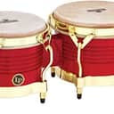 Latin Percussion M201-RW LP Matador Wood Bongos - Blaze Red/Gold Tone