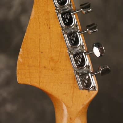 Fender Musicmaster II refinished string-thru modification 1966 Red image 12