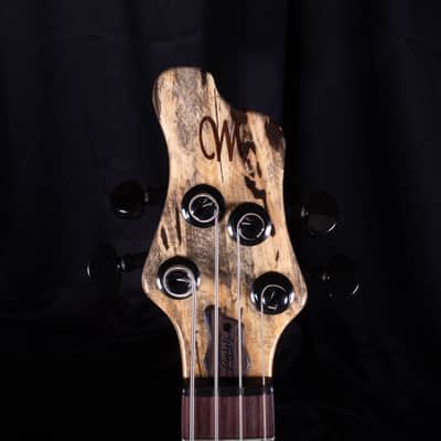 Mayones Cali 4 Bass Purpleheart Body with Buckeye Burl Top Rosewood Board W Case image 14
