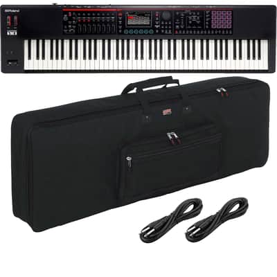 Roland FANTOM-08 Keyboard, Gator GKB-88 Bag, (2) 1/4 Cable Bundle