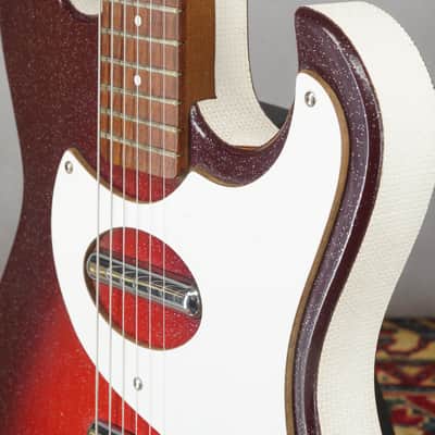 Silvertone 1457 guitar w case amp1960s - Red Sparkle image 14