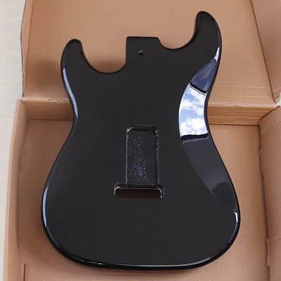 Red Yellow Custom Finish Guitar Strat Style Poplar Wood Body image 3