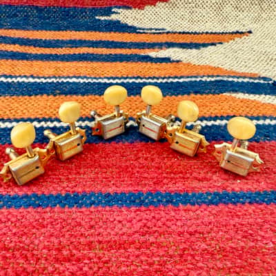 Vintage 1950's Guild Kluson "No-Line" Gold Guitar Tuners X-350 Aristocrat Rare image 7