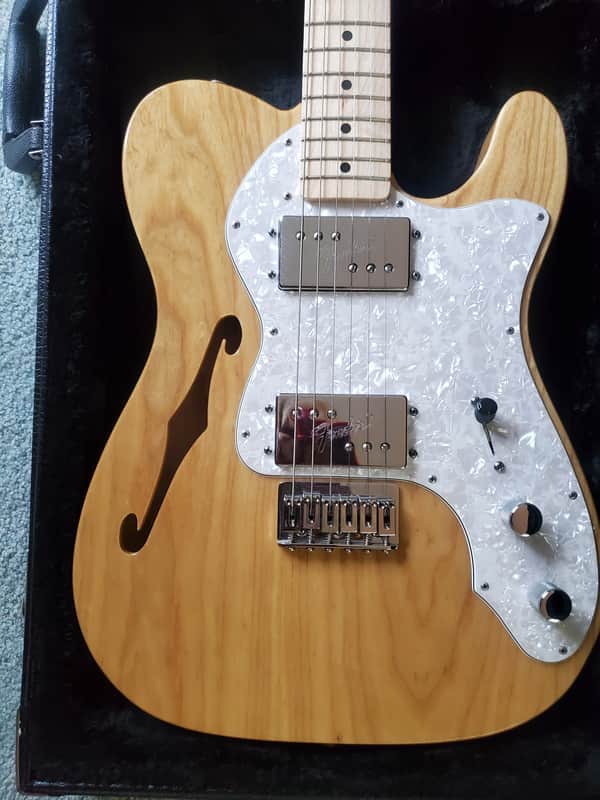 Fender Thinline telecaster '72 reissue mim - Natural image 1