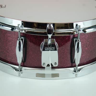 Used Gretsch 5 x 14" Brooklyn Snare Drum - Limited (Maxwell) Burgandy Sparkle image 7