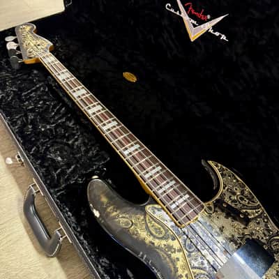 Fender Custom Shop Limited `64 Black Paisley Jazz Bass Relic image 7
