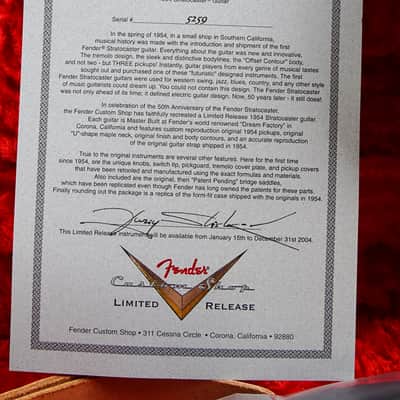 Fender Stratocaster  Customshop 1954 Reissue Limited Edition Yuriy Shishkov 2004 image 10