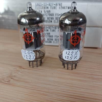 Perfect NOS NIB "INDIAN MULLARD" BEL ecc83 12AX7 WA matched pair SAME CODE ! Made in India EXTRA STRONG  Great preamp tubes, Orange Hiwatt Marshall image 2