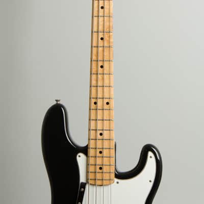 Fender  Precision Bass Solid Body Electric Bass Guitar (1975), ser. #647091, black tolex hard shell case. image 8