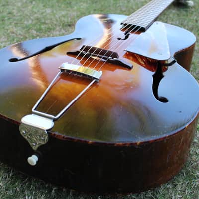 Stunning Stunning RARE Vintage 1930s/40s Lark Junior Acoustic Archtop Guitar Regal Kay Harmony NICE! image 18