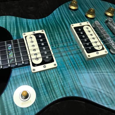 Gibson Custom Shop Tak Matsumoto DC Standard Flametop Aqua Blue image 5