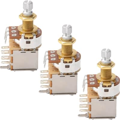Gold Guitar Bass Push Pull Potentionmeter, B500k with Control Pot Potentiometer, Volume Tone Shaft Switch Pots (Pack of 3) image 1