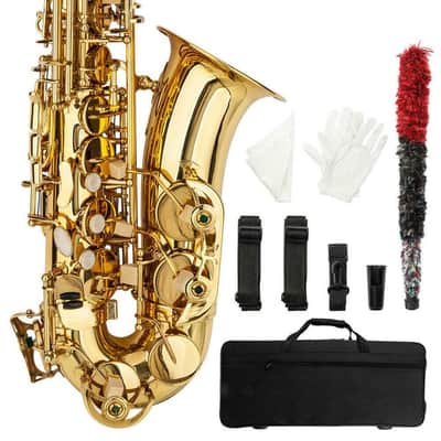 New Student Paint Gold Alto Eb Sax Saxophone w/ Case Accessories image 5