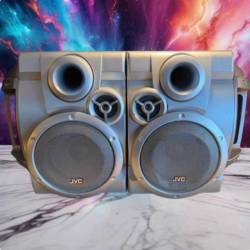 Rare JVC MX-G50 Extended Super Bass Compact Stereo 2 Speakers Only Tested Nice! image 1
