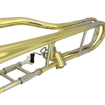Schiller Studio Bandleader Double Bell Trombone Gold image 5