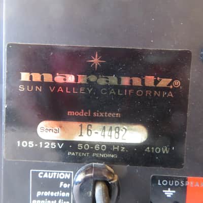Marantz Model Sixteen early 1970's - silver faceplate image 5
