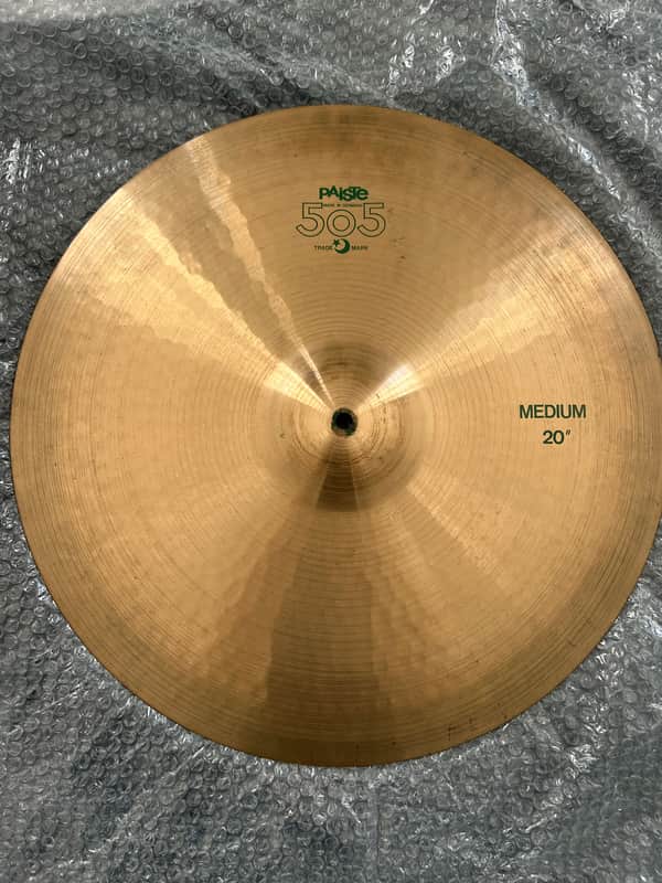 Paiste 20" 505 "Green Label" Medium Cymbal 1980 - 1985 - Traditional image 1