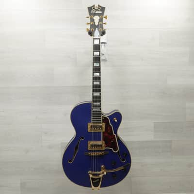 Used D'angelico Deluxe 175 Semi-hollow Electric Guitar Matte Blue image 1