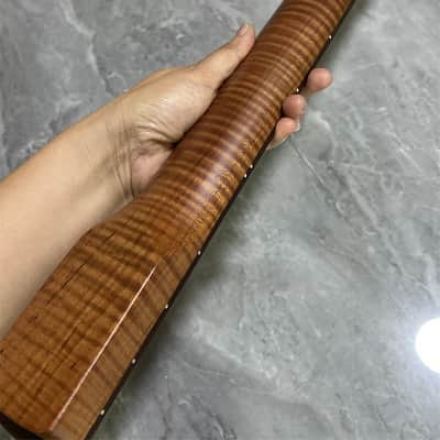 AAAA 22fret Roasted Flame Maple Electric guitar neck part rosewood locking nut image 7