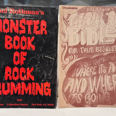 Monster Book of Rock Drumming & Rock And Roll Bible Of Coordination - Vintage Joel Rothman - Music Books image 1