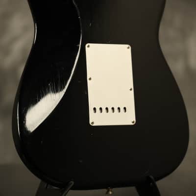 1960 Fender LEFT-HANDED Stratocaster factory assembled with '57 neck Custom Color BLACK with GOLD hardware!!! image 11