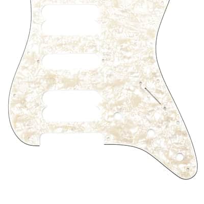 Genuine Fender Pickguard for Fat Strat, H/S/H - AGED WHITE PEARL, 099-2230-000