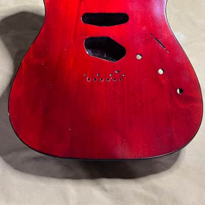 Warmoth Tele Body, Red and Black Chambered image 1