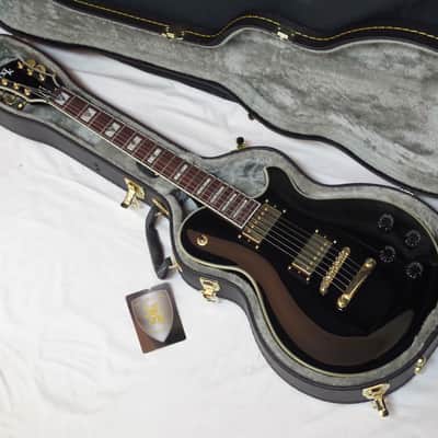 MICHAEL KELLY Patriot Vintage GUITAR Gloss Black + Gold Hardware w/ HARD CASE image 1