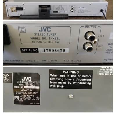 JVC KD-V22 / T-X22L Rare Vintage Cassette Deck Serviced Tuner Warranty Serviced image 9