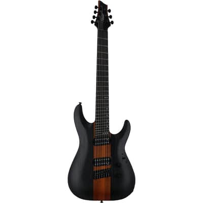 Schecter Rob Scallon C-7 Multi-Scale Electric Guitar, 7-String, Satin Dark Roast image 2