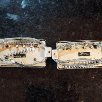 1959 1960 Gibson Original SEALED nickel Double White Cream Gibson PAF Patent Applied For humbuckers image 2