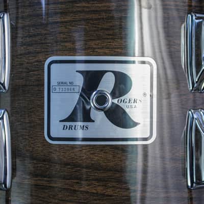 Rogers Londoner V Drum Kit – 1977 Big R Era – New Mahogany – Complete Memriloc Hardware image 9