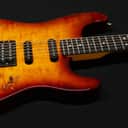 Fender AM Deluxe QMT Strat HSS 2007 tobacco sunburst