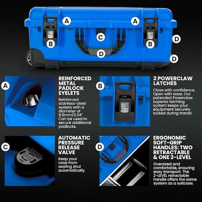 935 Pro Photo Kit – Waterproof Travel Camera Hard Case with Padded Dividers and Wheels, 22” x 14” x 9” - Dustproof and Impact Resistant, Airline Carry-On Approved image 5