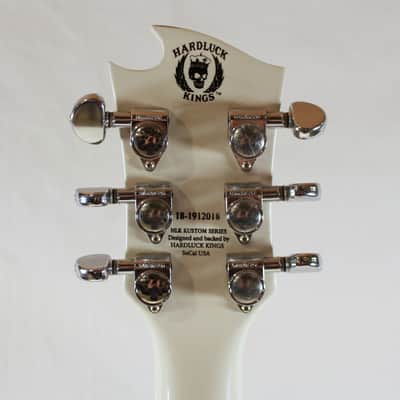 HardLuck Kings Bossman LP Style Electric Guitar in White image 15